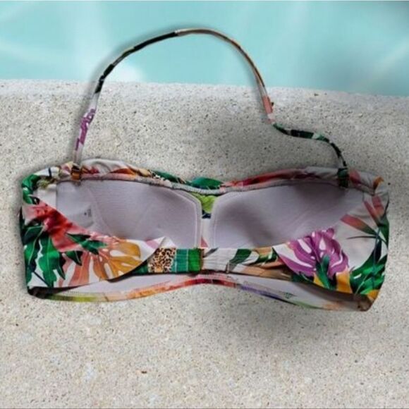 mynah Tropical Ruffle Bandeau Multicolored Medium - Picture 2 of 5